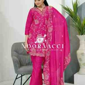 Elegant Chinon Embroidered Suit with Sequence Work and Matching Dupatta