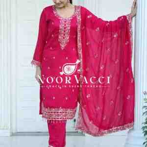 Designer Embroidered Vichitra Suit with 5MM Sequence Work – Premium Festive Collection