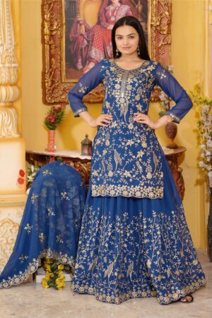 Shop Stunning Fox Georgette Lehenga Suit with Elegant Sequence Embroidery