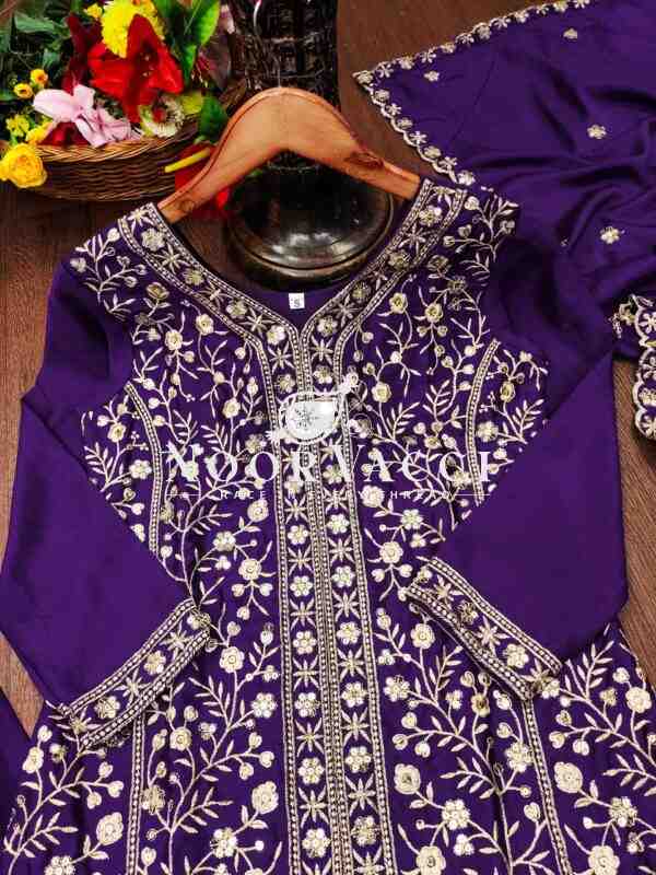 Elegant Chinon Sharara Suit with Sequence Embroidery – Designer Ethnic Ensemble - Image 10