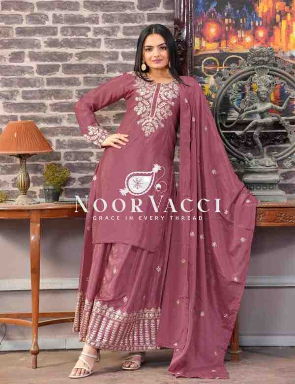 Designer Embroidered Chinon Sharara Suit with Sequence Work – Elegant Festive Outfit - Image 2