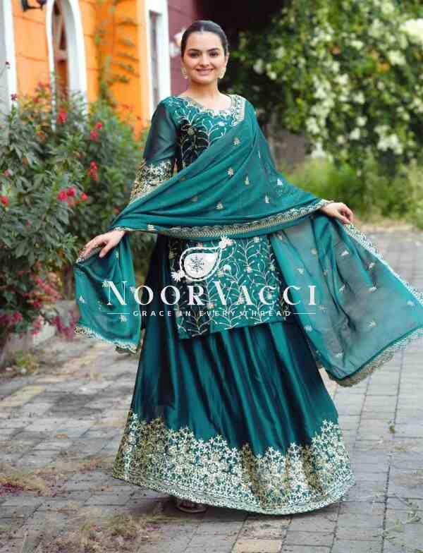 Designer Embroidered Rangoli Suit with Lehenga & Dupatta – Sequence Work Ethnic Wear - Image 2