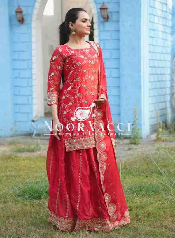 Designer Embroidered Rangoli Silk Lehenga Suit with Sequence Work – Premium Ethnic Wear - Image 2