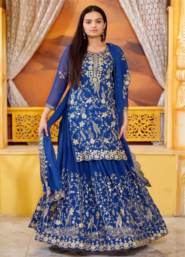 Shop Stunning Fox Georgette Lehenga Suit with Elegant Sequence Embroidery - Image 3