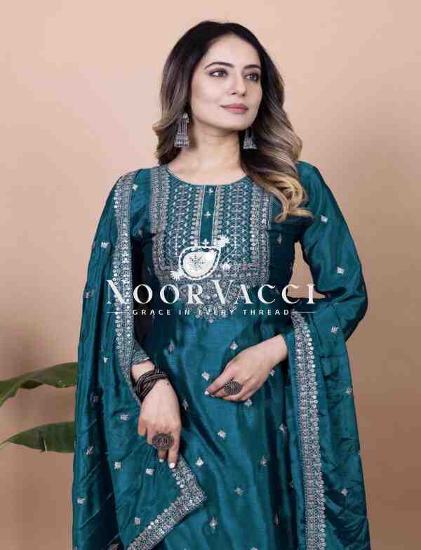 New Designer Chinon Sharara Suit with Sequence Embroidery - Image 4