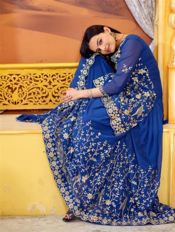 Shop Stunning Fox Georgette Lehenga Suit with Elegant Sequence Embroidery - Image 4