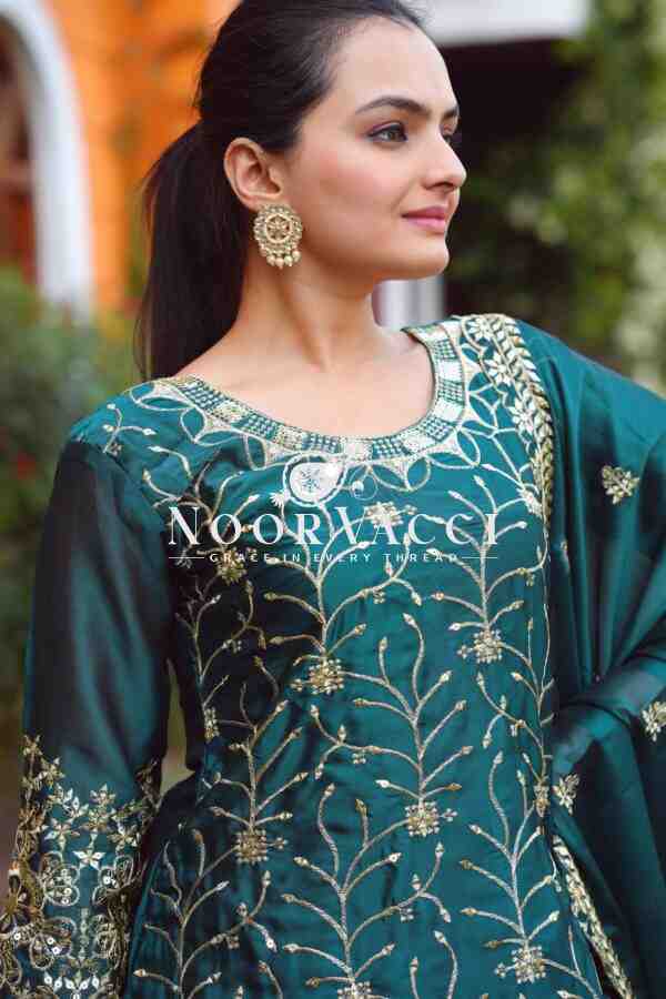 Designer Embroidered Rangoli Suit with Lehenga & Dupatta – Sequence Work Ethnic Wear - Image 4
