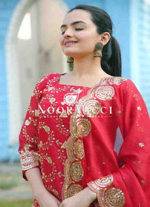Designer Embroidered Rangoli Silk Lehenga Suit with Sequence Work – Premium Ethnic Wear - Image 4