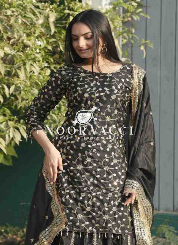 New Designer Chinon Lehenga Suit with Front & Back Sequence Embroidery Work - Image 4