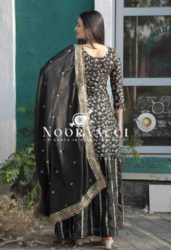 New Designer Chinon Lehenga Suit with Front & Back Sequence Embroidery Work - Image 5