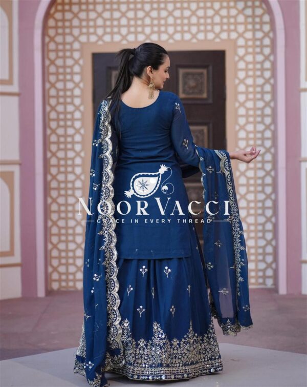 Buy Glamorous Fox Georgette Lehenga Suit with Sparkling Sequence Embroidery - Image 5