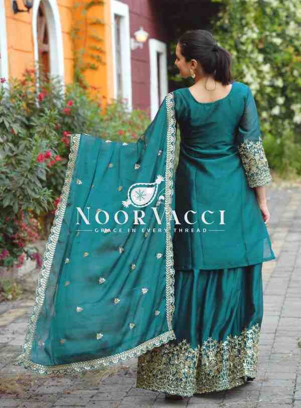 Designer Embroidered Rangoli Suit with Lehenga & Dupatta – Sequence Work Ethnic Wear - Image 6