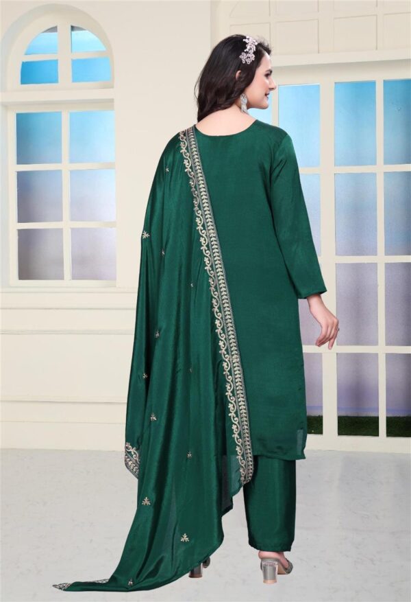 Shop Designer Chinon Sharara Suit with Coding Sequence Embroidery and Elegant Finish - Image 6