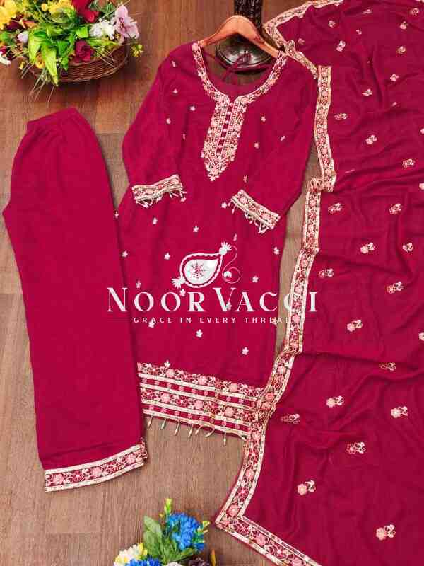Designer Embroidered Vichitra Suit with 5MM Sequence Work – Premium Festive Collection - Image 7