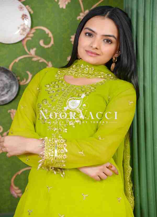Designer Georgette Sharara Suit with Sequence Embroidery – Elegant Festive Wear - Image 7