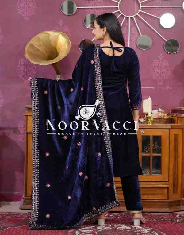 Royal Velvet Designer Suit with Sequence Embroidery , Perfect for Winter Glam! - Image 7
