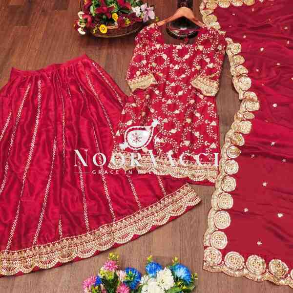Designer Embroidered Rangoli Silk Lehenga Suit with Sequence Work – Premium Ethnic Wear - Image 8