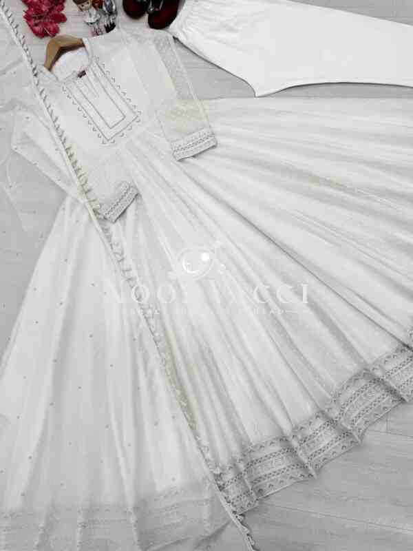 Designer Faux Georgette 1000 Buti Anarkali Gown with Dupatta & Bottom – Real Modeling Collection - Image 8