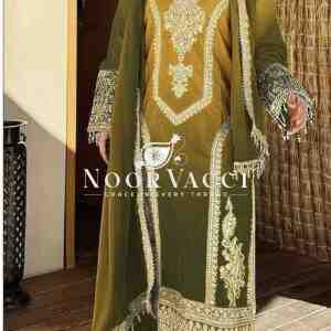 Dual Tone Chinon Silk Embroidered Plazzo Set with Fancy Latkan Dupatta