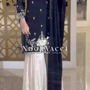 Premium Chinon Silk Embroidered Designer Top Plazzo & Dupatta Set – Party Wear Collection