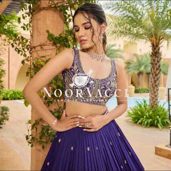 Chinon Silk Embroidered Lehenga Choli Set with Dupatta – Wedding Wear - Image 3