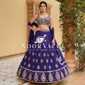 Chinon Silk Embroidered Lehenga Choli Set with Dupatta – Wedding Wear