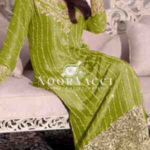 Heavy Chinon Silk Embroidered Top Plazzo & Dupatta Set