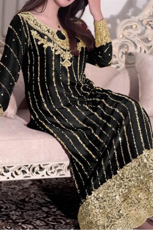 Buy Heavy Chinon Silk Embroidered Top Plazzo & Dupatta Set