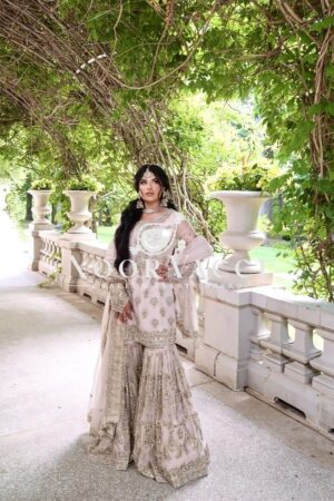 Shop Heavy Faux Georgette Embroidered Top Plazzo and Dupatta Set