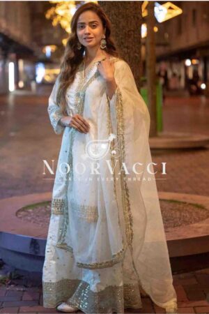 Buy Pure Chinon Silk Embroidered Top-Lehenga Set with Dupatta