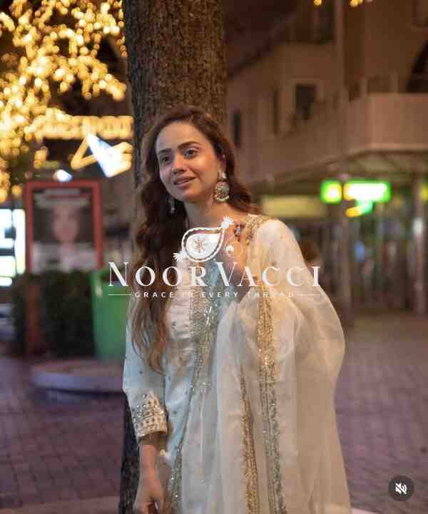Pure Chinon Silk Embroidered Top-Lehenga Set with Dupatta - Image 3