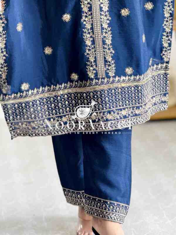 Real Modeling Chinon Silk Top with Pant and Dupatta Set - Image 9