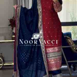 Designer Party Wear Georgette Set with Heavy Embroidery & Sequence Work