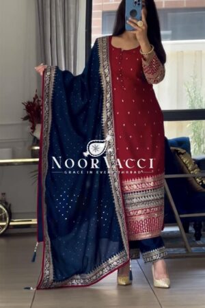 Buy Designer Party Wear Georgette Set with Heavy Embroidery & Sequence Work