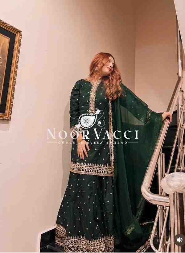 Pure Cinon Silk Embroidered Top with Lehenga and Dupatta Set Fully Stitched Ready To Wea - Image 2