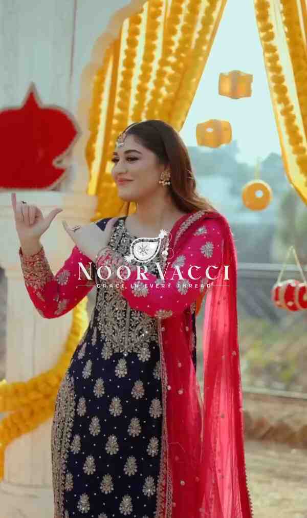 Fox Georgette Embroidered Top-Plazzo with Dupatta Set - Image 2