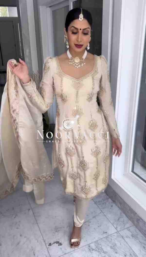 Designer Heavy Chinon Silk Top Bottom & Dupatta Set – Elegant Party Wear