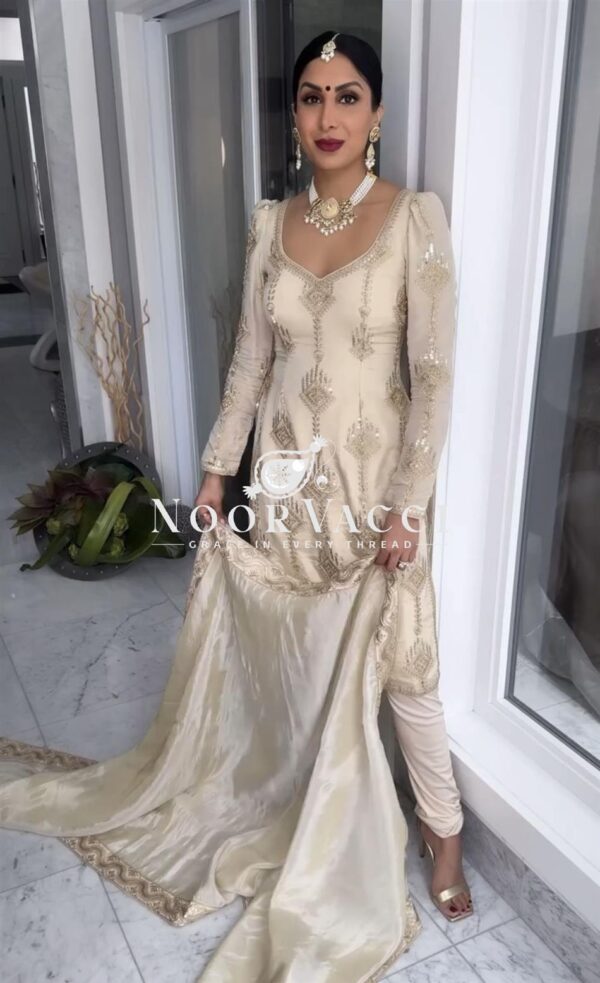 Shop Designer Heavy Chinon Silk Top Bottom & Dupatta Set – Elegant Party Wear - Image 3