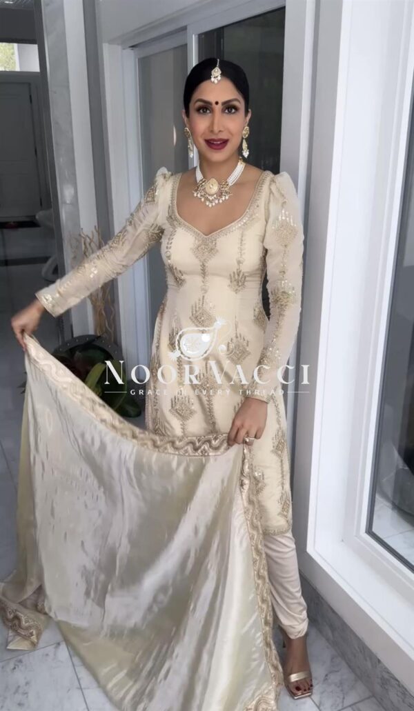 Shop Designer Heavy Chinon Silk Top Bottom & Dupatta Set – Elegant Party Wear - Image 2