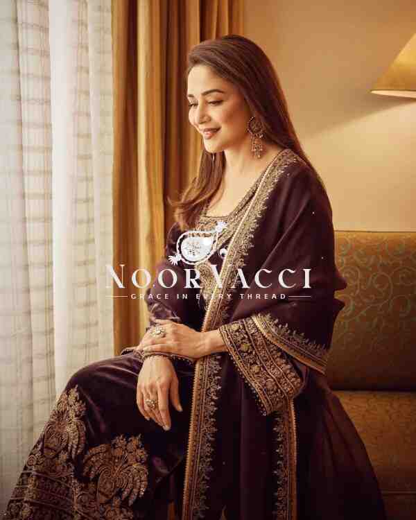Heavy Embroidered Chinon Silk Top-Bottom & Dupatta Set – Fully Stitched Ready to Wear - Image 3
