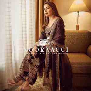 Heavy Embroidered Chinon Silk Top-Bottom & Dupatta Set – Fully Stitched Ready to Wear