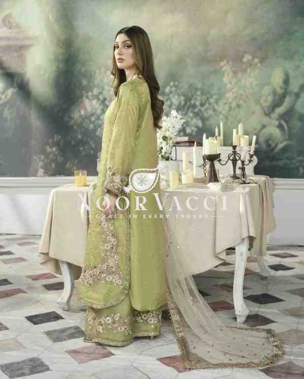 Luxury Designer Jimmy Choo Silk Top Plazzo & Dupatta Set - Image 6