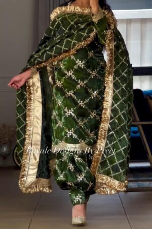 Buy Zimmy-Chu Silk Embroidered Top Patiyala Set with Dupatta Fully Stitched