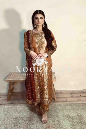 Shop Zimmy-Chu Silk Embroidered Top with Pent and Dupatta Fully Stitched
