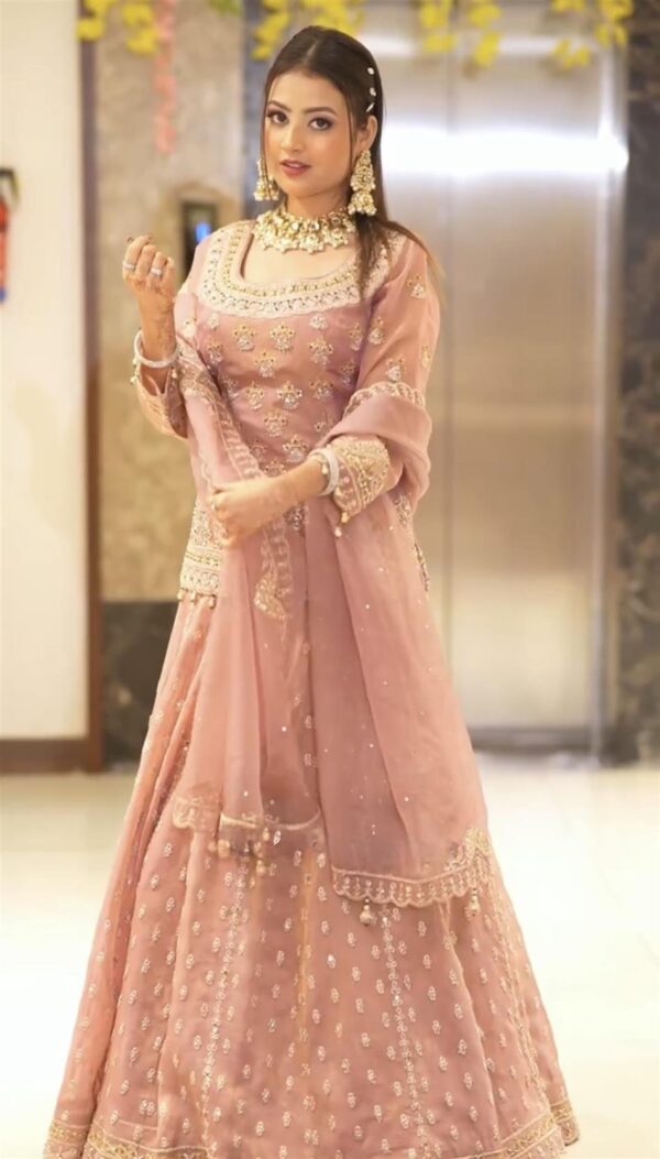 Shop Star Georgette Embroidered Lehenga Set with Dupatta – Handwork Detailing - Image 2