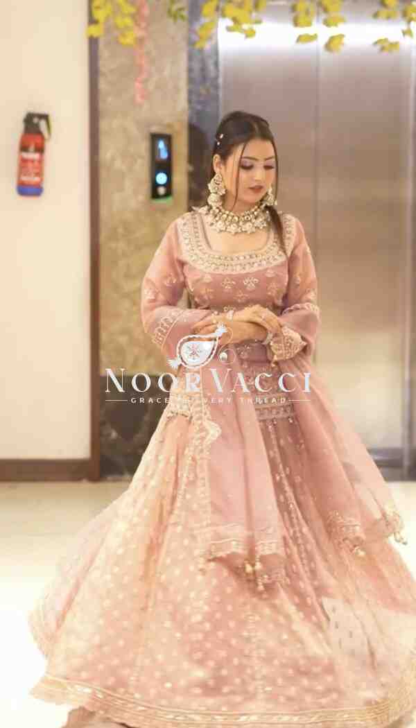 Star Georgette Embroidered Lehenga Set with Dupatta – Handwork Detailing - Image 3