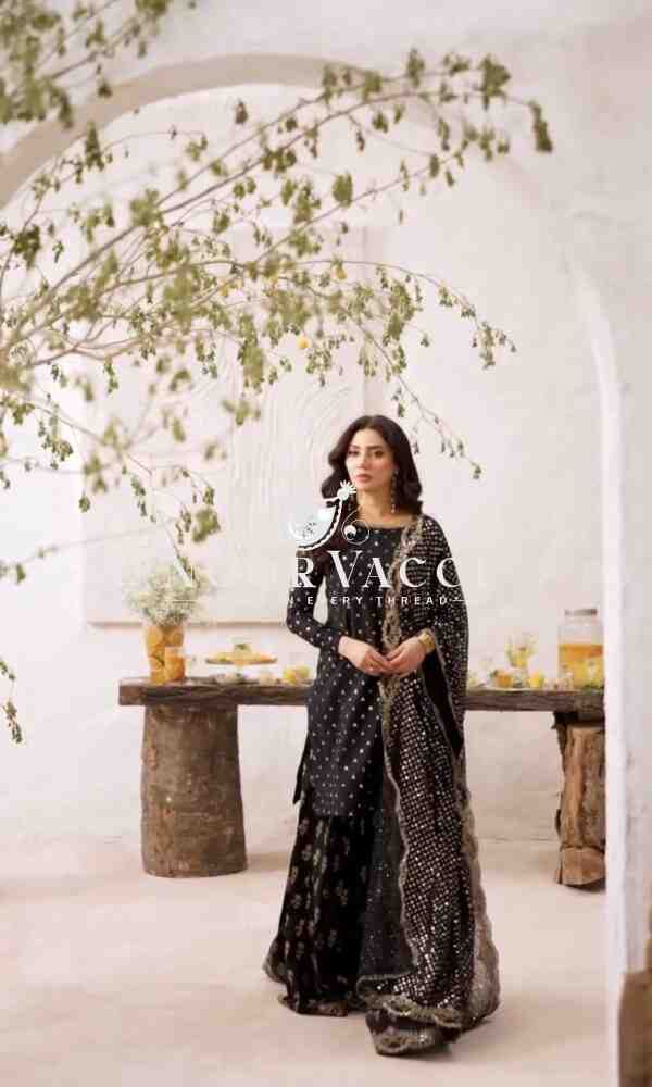Heavy Faux Georgette Embroidered Top-Plazzo Set with Dupatta – Party Wear Ensemble