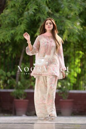 Buy Elegant Farshi Palazzo Set in Digital Printed Pur Sifon Georgette – Party Wear Delight