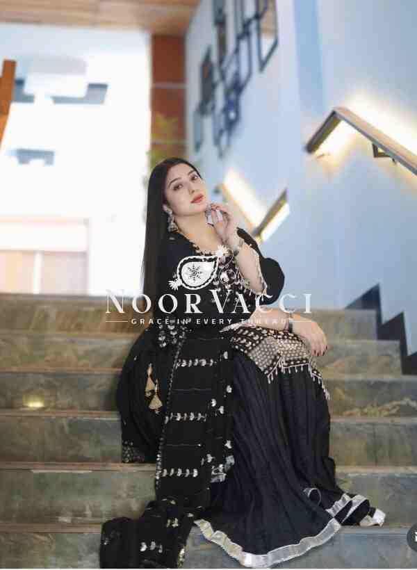 Fox Georgette Embroidered Top with Sharara and Dupatta – Fully Stitched Set - Image 3