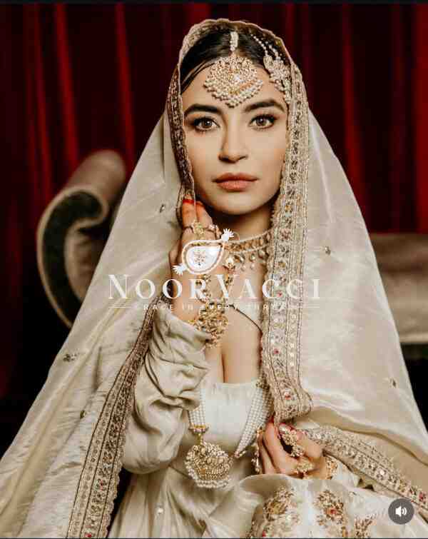 Cinon Silk Embroidered Gown with Bottom and Dupatta – Fully Stitched Set - Image 3